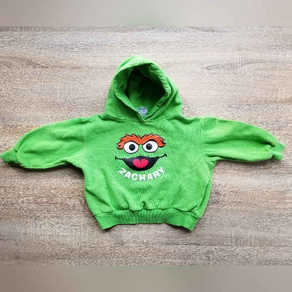 "Zachary" ln Sesame Street personalized Oscar hoodie 3T - Picture 2 of 9